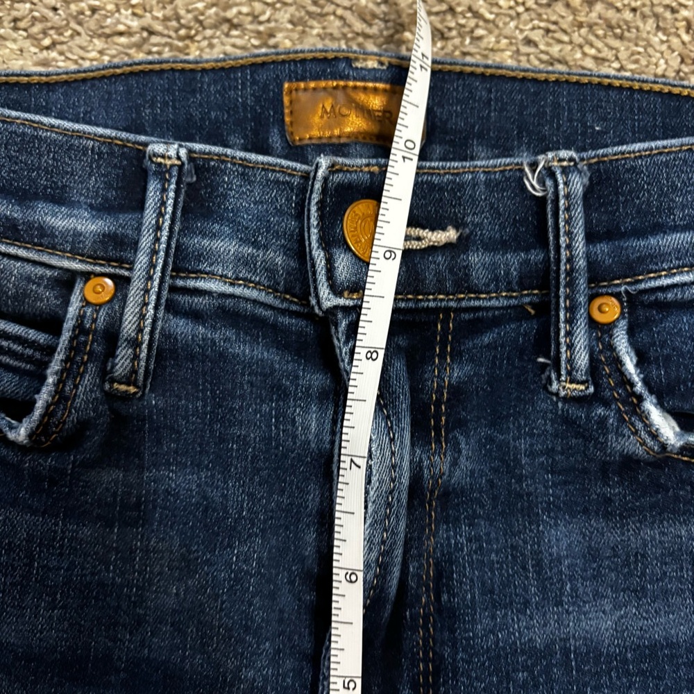 MOTHER The High-Waisted Runaway Jeans Teaming Up Blue Flare Jean Size 25 - Picture 3 of 10